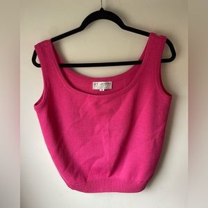 St. John Fuchsia Pink Knit Tank Top Size Medium -J